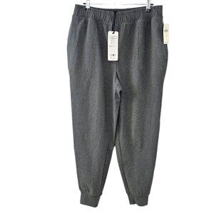 Varley Womens Brushed Rib Slim Cuff Pant, Grey, Jogger, Pull On, Size Medium